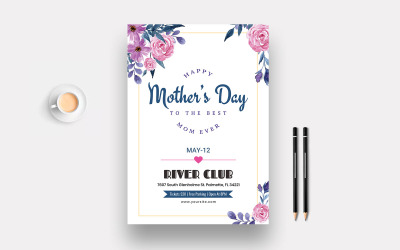 Folheto do Dia das Mães - modelo de identidade corporativa