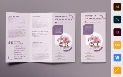 Massage Spa Salon Brochure Trifold - Kurumsal Kimlik Şablonu