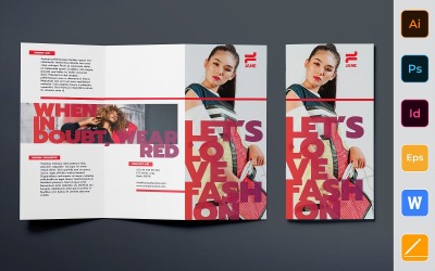 Modedesigner Broschüre Trifold - Corporate Identity Vorlage