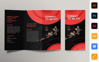 Personal Trainer Brochure Trifold - Corporate Identity Template