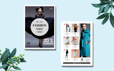 Brochure per lo shopping online - Modello di identità aziendale