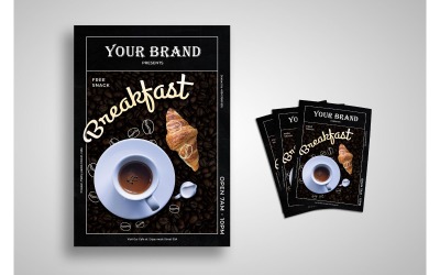 Flyer Black Cofee Shop - Plantilla de identidad corporativa