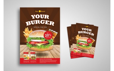 Flyer Burger Package - mall för företagsidentitet