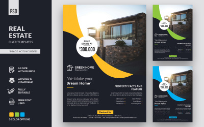 Folletos inmobiliarios - Plantilla de identidad corporativa