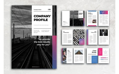 Transporte de perfil de empresa: plantilla de identidad corporativa