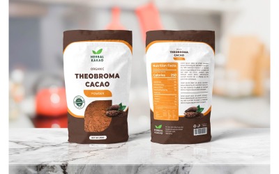 Verpakking Herbal Cacao - Huisstijlsjabloon