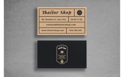 Business Card Tailor Shop - Plantilla de identidad corporativa