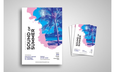 Flyer Sound of Summer - Plantilla de identidad corporativa