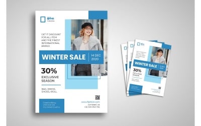 Flyer Winter Sale - Plantilla de identidad corporativa