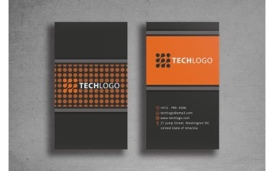 Tarjeta de visita TechLogo - Plantilla de identidad corporativa