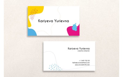 Business Card  Kariyeva Yurievna - Corporate Identity Template