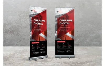 Roll Banner Creative Digital Building - Vorlage für Unternehmensidentität