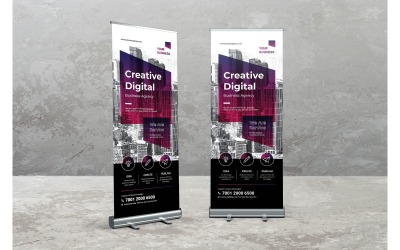 Roll Banner Creative Digital - mall för företagsidentitet