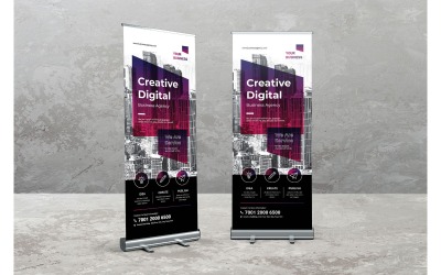 Roll Banner Creative Digital - Szablon tożsamości korporacyjnej