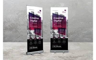 Roll Banner Creative Digital - Vorlage für Unternehmensidentität