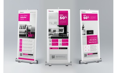 Roll Banner Your Best Interior Here - Corporate Identity Template
