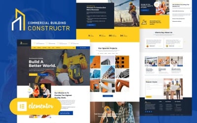Constructr - Tema Elementor de WordPress para la industria de la construcción