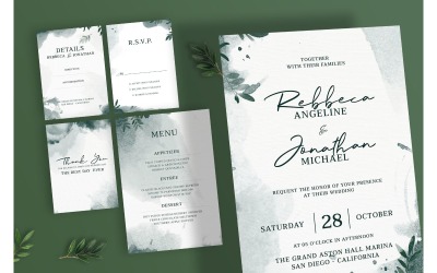 Convite de casamento Rebbeca Angeline e Jonathan Michael