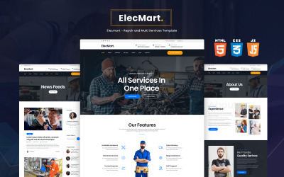 "Elecmart - Repair and Multi Services" - bootstrap Шаблон сайту №153397
