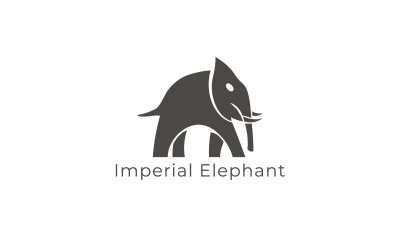 Modèle de logo d&amp;#39;éléphant impérial