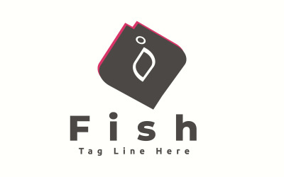Modèle de logo de poisson
