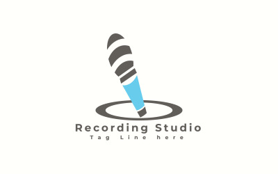 Modello di logo dello studio di registrazione