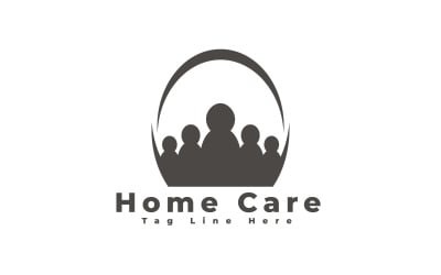 Modello di logo di assistenza domiciliare