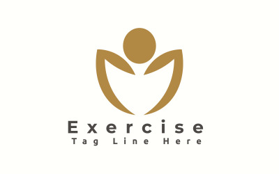 Modelo de logotipo de exercício