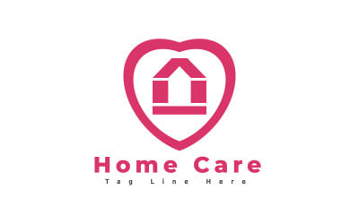 Modelo de logotipo para cuidados domiciliares