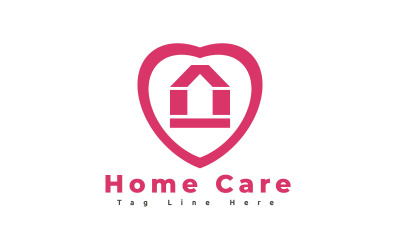 Plantilla de logotipo de cuidado en el hogar