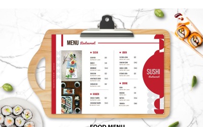 Sushi menu di cibo - modello di identità aziendale