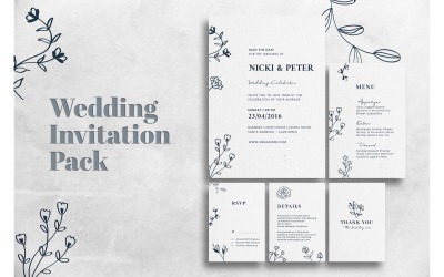 Wedding Invitation Flower of Paradise - Corporate Identity Template