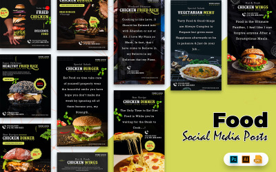Matposter sociala medier mall