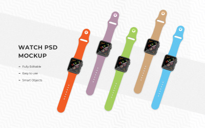 Több színű Smart Watch termékmockup