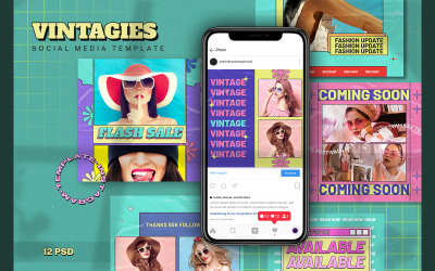 Vintagies Sosyal Medya Şablonu