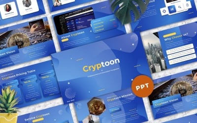 Cryptoon - szablon Cryptocurrency PowerPoint