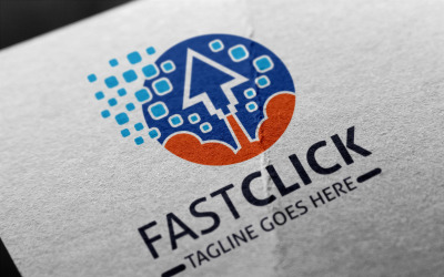 Modèle de logo Fast Click