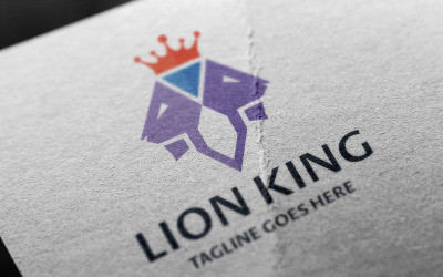 Modello di logo del re leone