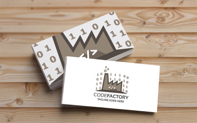 Modello di logo di fabbrica di codice