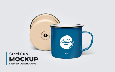 Çelik Bardak Ürün Mockup'ı