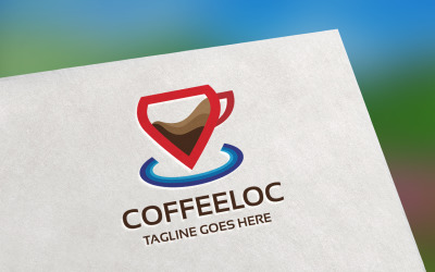 Modelo de logotipo CoffeeLoc