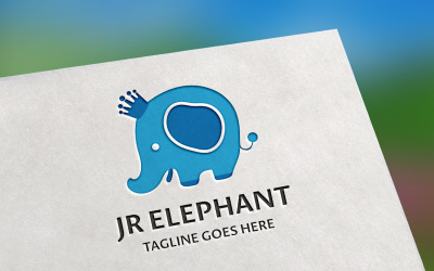 Plantilla de logotipo Jr Elephant