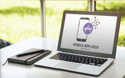 Шаблон логотипу мобільних додатків