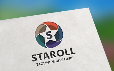 Staroll S Letter logó sablon