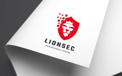 Lion Secure Logo Template