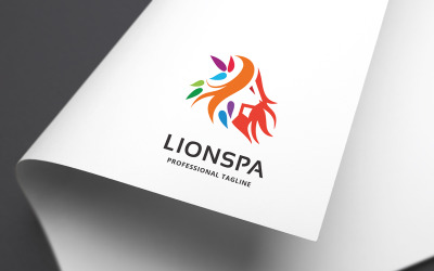 Plantilla de logotipo de Lion Spa