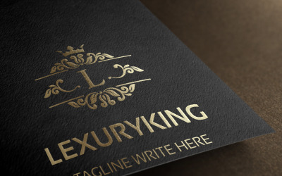 Plantilla de logotipo Lexury King (letra L)