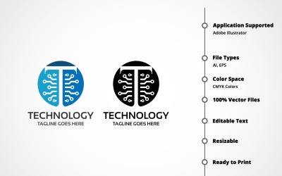 Letter T - Technology Logo Template