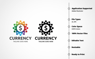 Modello di logo di valuta digitale