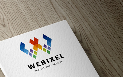 Web Pixel Letter W Logo Vorlage
